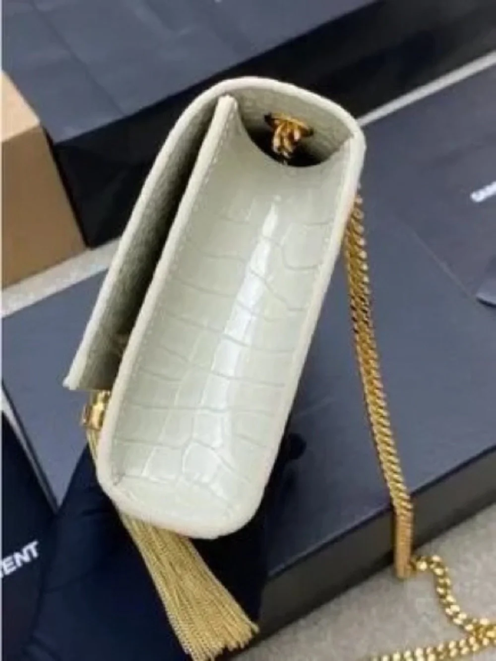 ✨ Yves Saint Laurent White Handbag